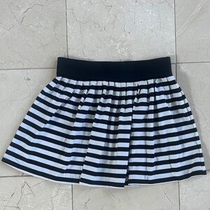 Kate Spade Black and White Striped Mini Skirt